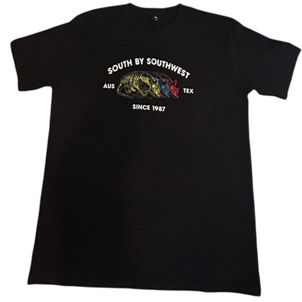 NWOT Official SXSW South By Southwest "Southwind" Graphic Tee - Black Large